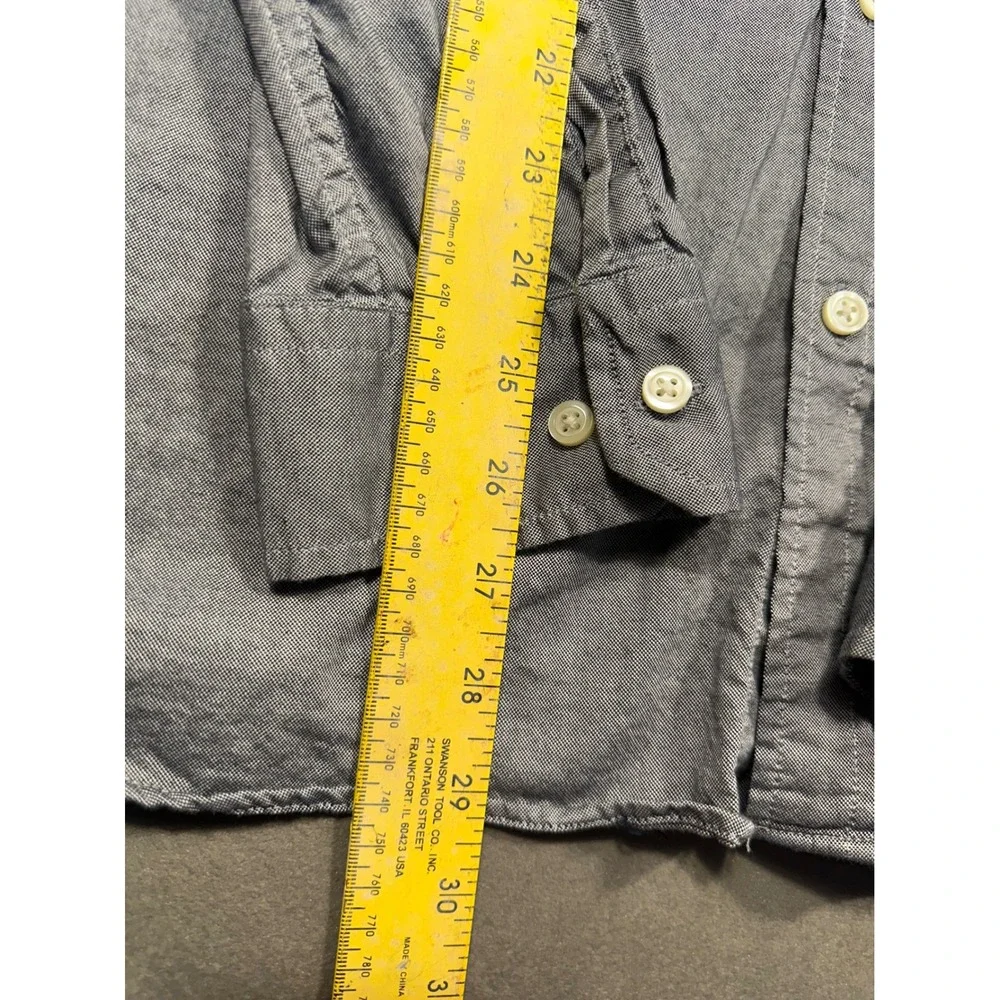 Banana Republic Untucked Slim Fit Chambray Button Down Shirt Mens XL‎ Blue